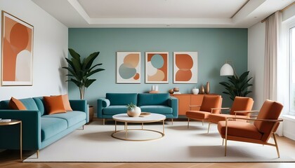 Photo interior modern design room 3d illustration