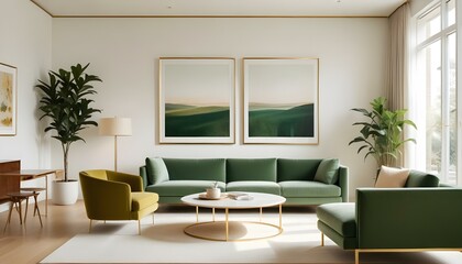 Photo interior modern design room 3d illustration