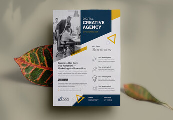 Digital Agency Corporate Flyer Template Minimal Accents