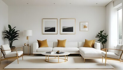 Photo interior modern design room 3d illustration