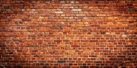 An ancient red brick wall background from the late 19th century