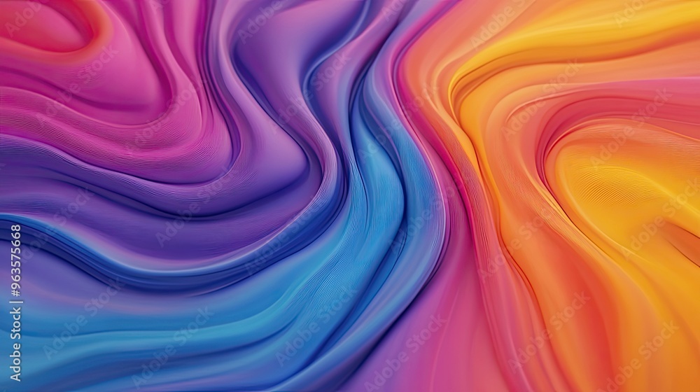 Poster vibrant waves of color blend seamlessly, creating a mesmerizing abstract background perfect for arti