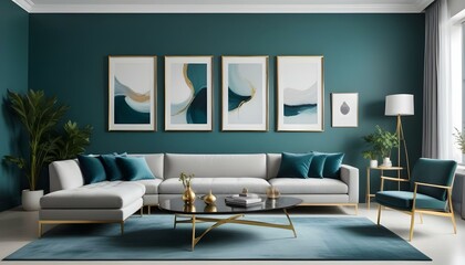 Photo interior modern design room 3d illustration