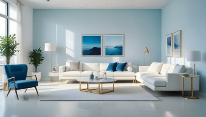 Photo interior modern design room 3d illustration
