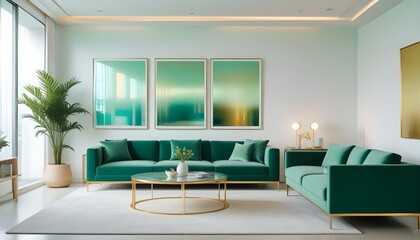 Photo interior modern design room 3d illustration