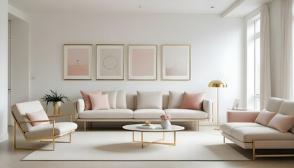 Photo interior modern design room 3d illustration