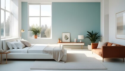 Photo interior modern design room 3d illustration
