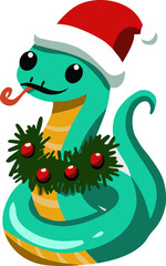 Snake symbol of 2025, cute little snake for Christmas and New Year decoration