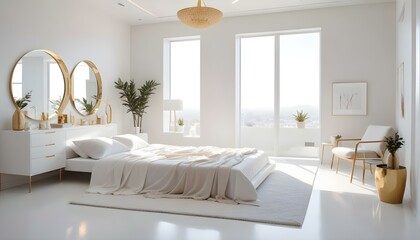 Photo interior modern design room 3d illustration