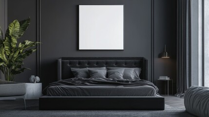 Dark and Luxurious Bedroom Interior