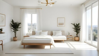 Fototapeta premium Photo interior modern design room 3d illustration