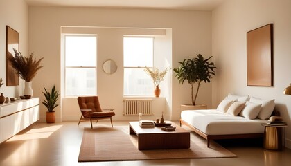 Photo interior modern design room 3d illustration