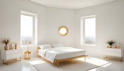 Photo interior modern design room 3d illustration