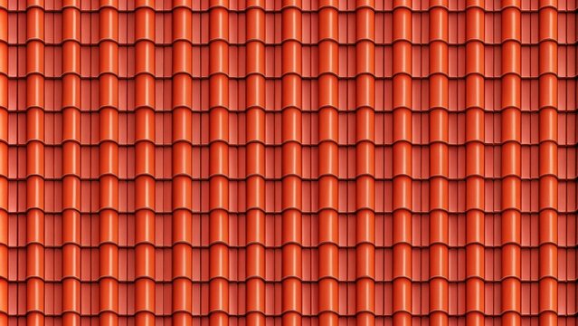 A seamless tileable red roof tile pattern for architectural designs