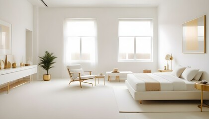 Fototapeta premium Photo interior modern design room 3d illustration