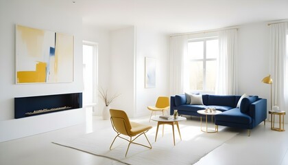 Photo interior modern design room 3d illustration