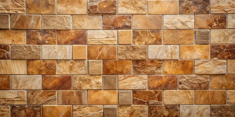 Obraz premium Brown stone tile wall texture and background perfect for interior design projects