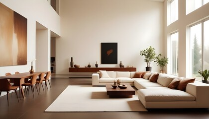 Fototapeta premium Photo interior modern design room 3d illustration