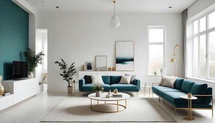 Photo interior modern design room 3d illustration