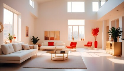 Fototapeta premium Photo interior modern design room 3d illustration