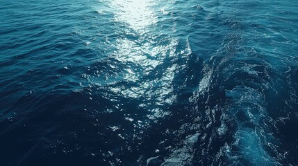 Fototapeta premium Surface of the blue sea