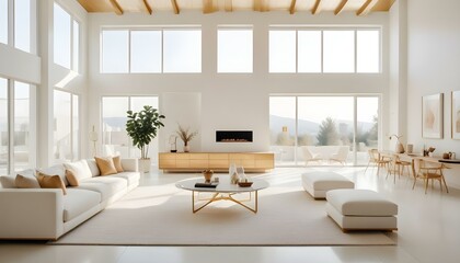 Fototapeta premium Photo interior modern design room 3d illustration