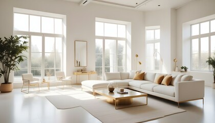 Fototapeta premium Photo interior modern design room 3d illustration