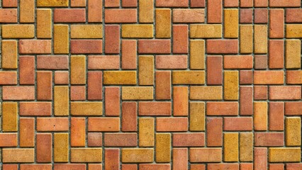 of seamless brick texture pavement, ideal for large designs