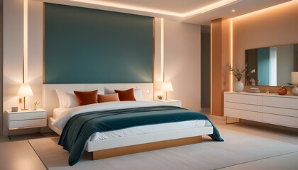 Photo interior modern design room 3d illustration