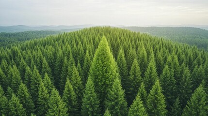 Fototapeta premium Adopting sustainable forest management practices is essential for maintaining the ecological balance and safeguarding the health of our natural environments.