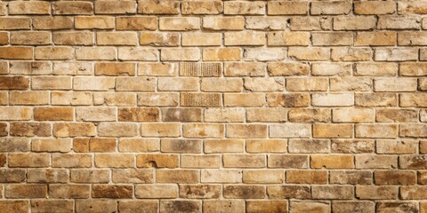Naklejka premium Beige grunge brick wall texture background with rough surface and worn-out look