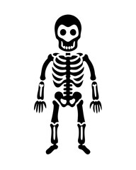 Vector Illustration of Halloween Skeleton Icon on Transparent Background for Spooky Designs