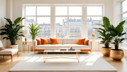 Photo interior modern design room 3d illustration;