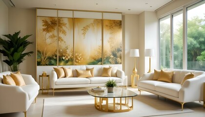 Photo interior modern design room 3d illustration;