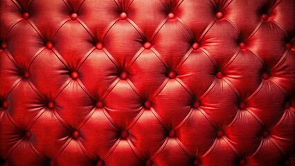 Fototapeta premium texture, vintage, captione, luxury, upholstery, elegant, pattern, furniture, retro,red, background, fisheye lens, Red capitone tufted fabric upholstery texture with a fisheye lens effect