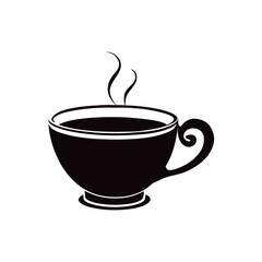 Coffee cup icon, tea cup logo, vector illustration food symbols silhouette image template.eps 10.