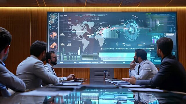 A Corporate Meeting Featuring an Engaging Data Analytics Display for Insight