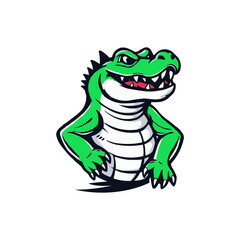 Alligator sport mascot logo. Gator Head vector illustration. green Crocodile vector logo