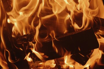 Fototapeta premium Blaze fire flame texture background. Fire sparks background. Abstract fire flame texture for banner background. Fire flame