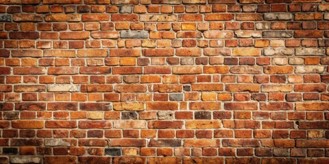 Naklejka premium Plaster background with brick wall framing, creating a rustic and textured backdrop