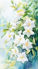 Obraz premium Watercolor floral background