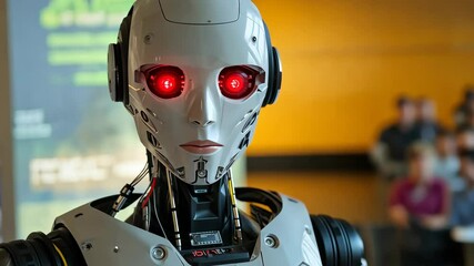 Robotic technology presentation captivates students during a classroom demonstration on AI advancements