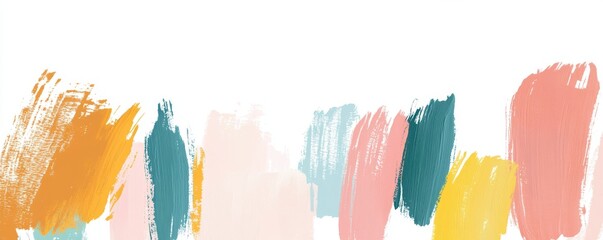 Vibrant colorful paint splashes creating a dynamic artistic border frame