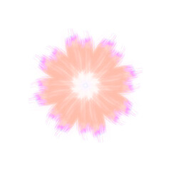 Obraz premium glowing mandala. neon chakra. floral transparent png