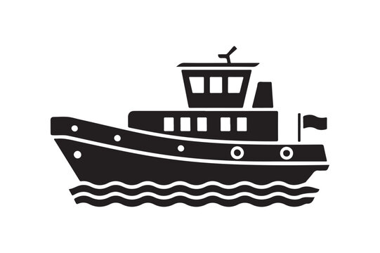 recommend clip art: Towboat Silhouette Vector Illustrations – Perfect for Nautical Designs