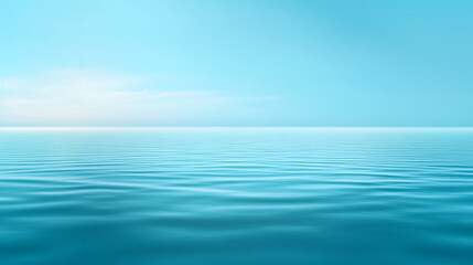 Obraz premium Tranquil blue water reflecting calm skies at dawn