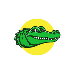 Alligator sport mascot logo. Gator Head vector illustration. green Crocodile vector logo