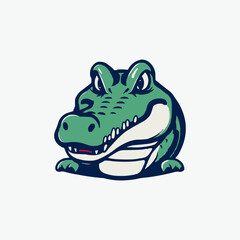 Alligator sport mascot logo. Gator Head vector illustration. green Crocodile vector logo