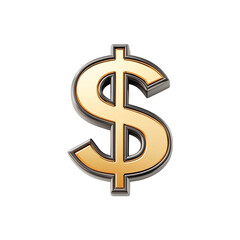 Obraz premium gold dollar sign on a transparent background