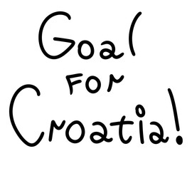 Stylized Cartoon Goal For Croatia Icon